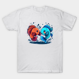 TWO COOL BETTA FISH FIGHTING T-Shirt